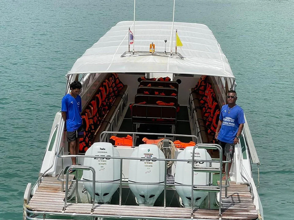 ตั๋วเรือสปีดโบ๊ทข้ามฟาก-ภูเก็ต-พีพี-P-P-Sabai-Marine-8
