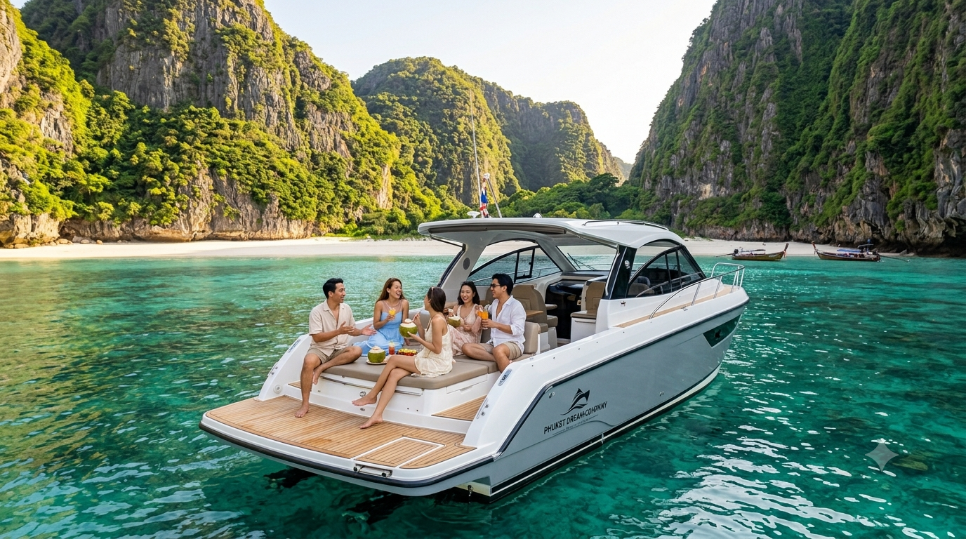 เหมาลำเรือเกาะพีพี ส่วนตัว จอดอยู่ที่อ่าวมาหยา น้ำทะเลใสสีฟ้า ไม่มีนักท่องเที่ยวแออัด เหมาลำเรือเกาะพีพี ส่วนตัว จอดอยู่ที่อ่าวมาหยา น้ำทะเลใสสีฟ้า ไม่มีนักท่องเที่ยวแออัด