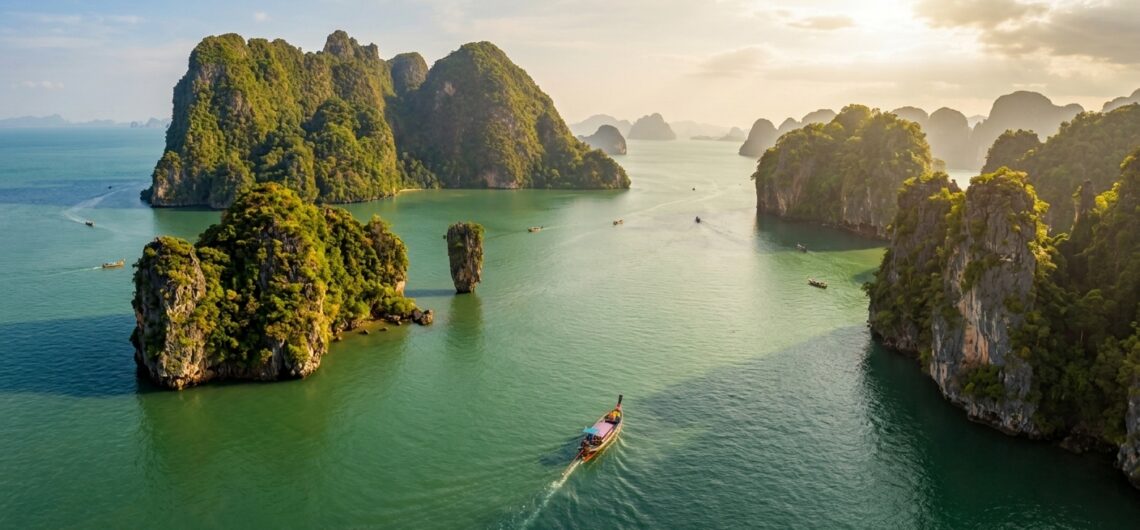 เหมาลำเรืออ่าวพังงาท่ามกลางเกาะหินปูนสีเขียวมรกต บรรยากาศส่วนตัวและเป็นธรรมชาติ