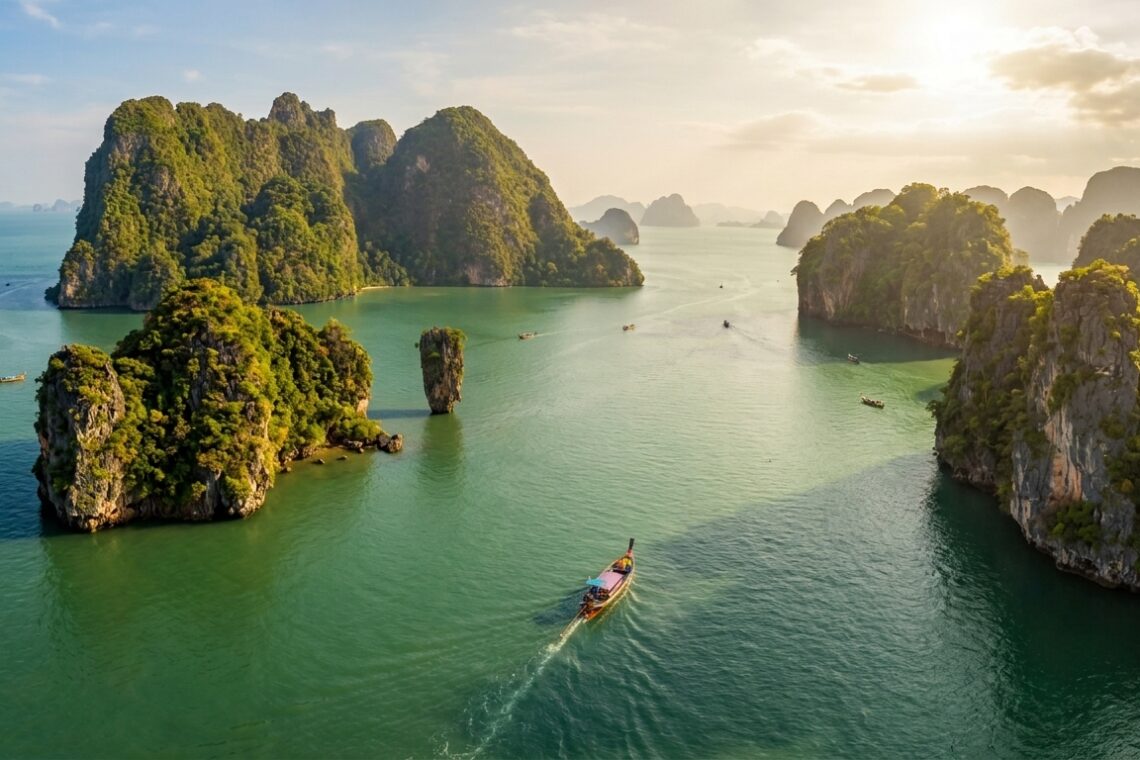 เหมาลำเรืออ่าวพังงาท่ามกลางเกาะหินปูนสีเขียวมรกต บรรยากาศส่วนตัวและเป็นธรรมชาติ